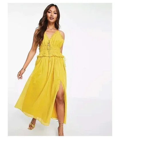 ASOS Yellow Maxi Dress, size 8 - Picture 2 of 10